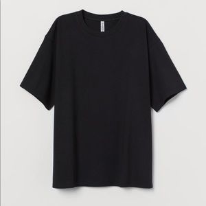 H&M Black Cotton T-Shirt Extra Small